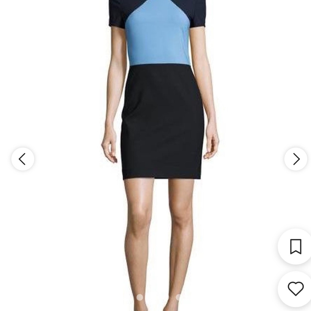 Block color sheath dress